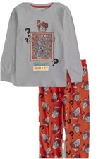 Where’s  Wally ?  Age 6-7 Years Red & Grey Cotton Pyjama Set