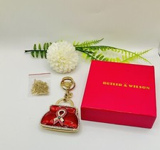 Rare Butler & Wilson Vintage Handbag Crystal Pink Ribbon Key Ring/Necklace RD00