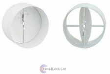 4" 100mm 5" 125mm 6" 150mm in-line extractor fan back draught shutter Manrose