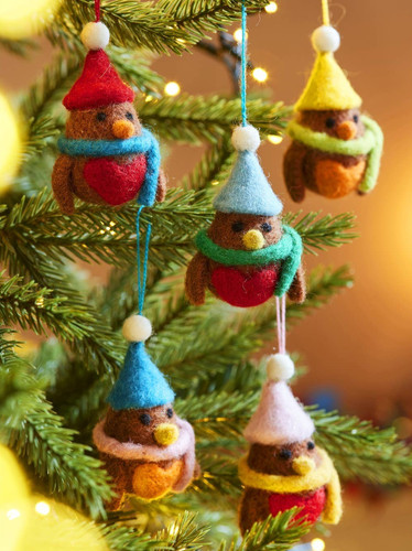 Felt robin christmas - felt,