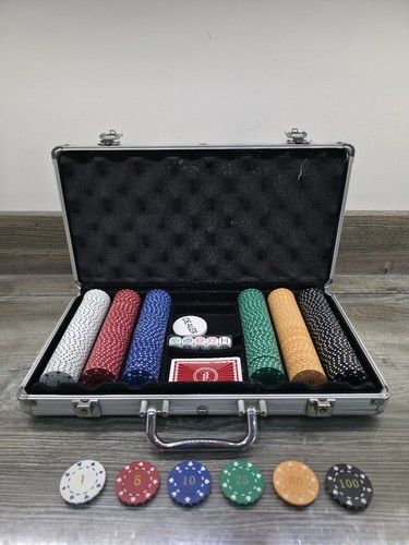 Poker chip set aluminium - chip, in