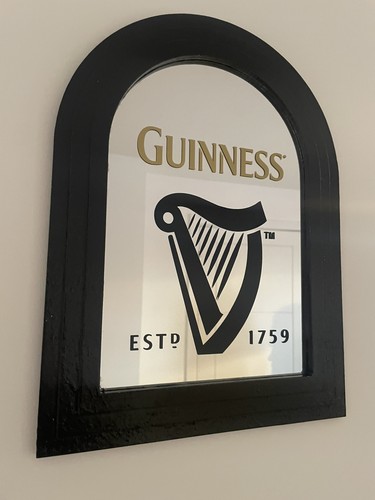 Guinness mirror wooden frame - wooden,
