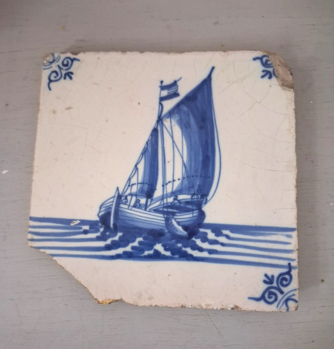 Antique blue and white - blue,