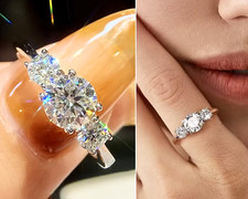 GENUINE 1ct Moissanite Ring