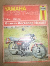 YAMAHA RD 125 TWINS MOTORCYCLE WORKSHOP MANUAL  1974 ONWARDS
