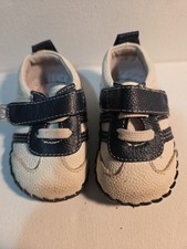 Pediped Early Walker Soft Soles Easy On White&black Shoes 2.5 3 or 0-6 months