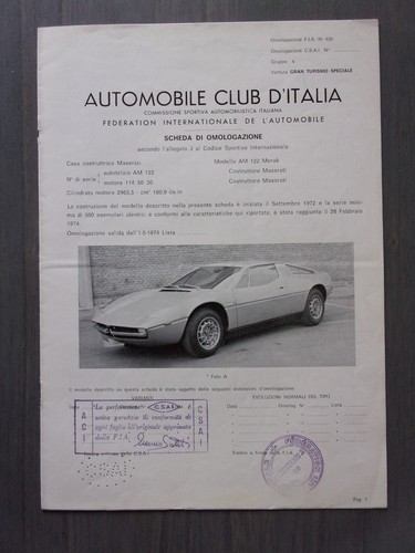 Maserati merak orig 1974 - maserati,