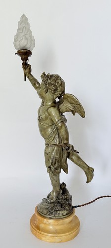 Antique french spelter - spelter, cherub