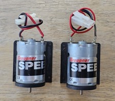 ( 1788 ) Graupner Speed 500E Motors x 2, Inc Mounts x 2, - Unused.