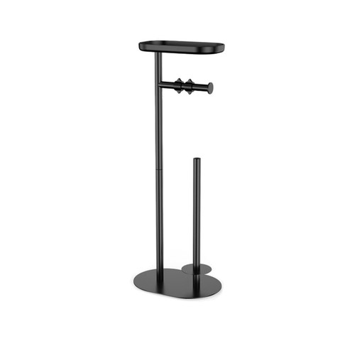 Black toilet roll holder free - black,