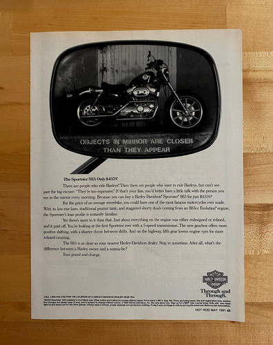 1991 print harley davidson - 1991, ad