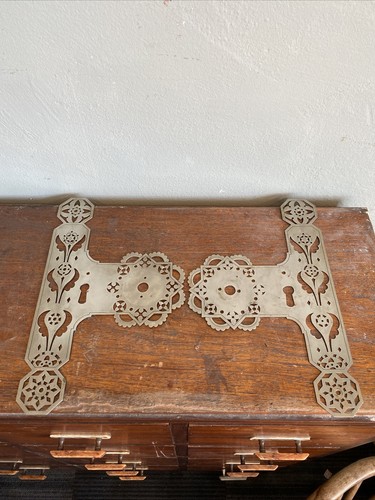 Superb pair brass arts nouveau - superb,