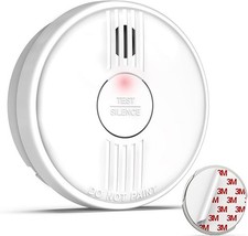 Smoke Detector Fire Alarm For Home 85dB Test/Mute Button Magnetic Holder 1 Pcs