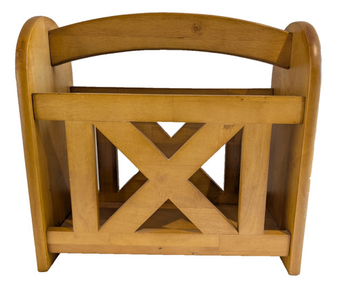 Vintage wooden magazine rack - vintage,