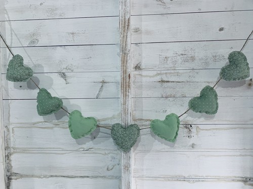 Fabric hanging heart - fabric,