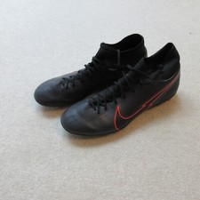Nike Mercurial Football Mens UK 9 Black Red Swoosh Worn Once EU 44