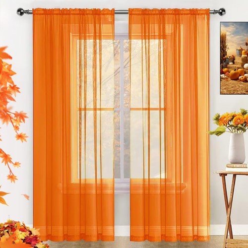 Sheer voile window curtain - voile,