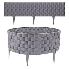 4 Grey Rattan Effect Plastic