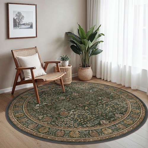 Round rug 5ft machine - rug, washable