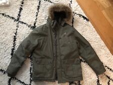 KANGOL TORONTO MEN'S GREEN FUR-LINED HOODED PARKA LARGE