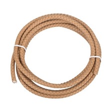 Braided Leather Cord, 6mmx2m Round Faux Leather Bolo String, Khaki
