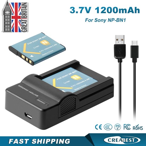 2pcs bn1 battery usb - np-bn1,