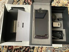 Used Original Vertu Signature Touch Pure Jet Lizard Leather Double Door