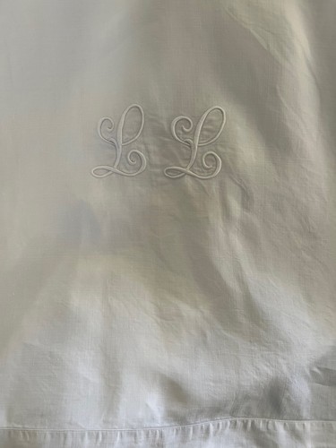 Vintage french white linen - white,