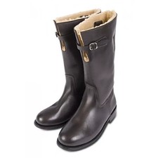 Handmade WW2 RAF pilot's aircrew 1936 pattern Black Leather Flying Boots UK 5-13