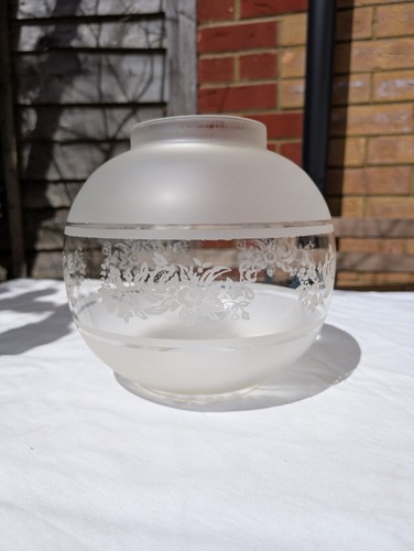 Vintage globe oil lamp - oil, shade
