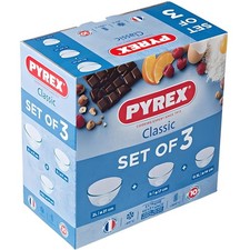 Pyrex Classic Glass Bowl Set 3