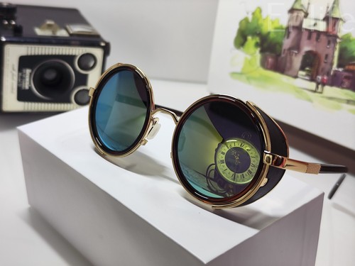 Steampunk sunglasses 50s round - steampunk,