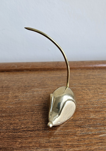 Vintage brass mouse receipt - vintage,