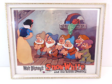 Disney Snow White and the Seven Dwarfs Re-release Vintage Framed Lobby Card