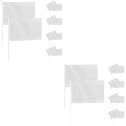 Handheld referee flags white - handheld,