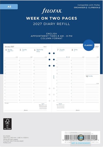 Filofax 2027 diary week - 2027,