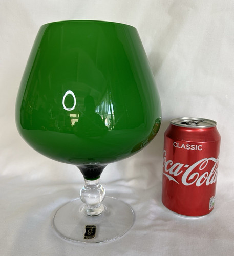 Vintage large green glass - green,