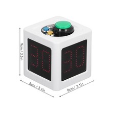 Poker Shot Clock Seconds Countdown Rechargeable 1.4in 4 Sides Cube Timer For
