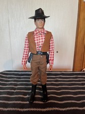 vintage action man cowboy figure and uniform