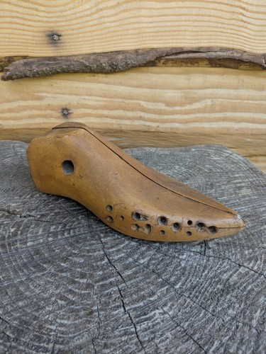 Vintage carved wooden cobblers - carved,