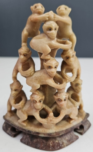 Hand carved soapstone - carved,
