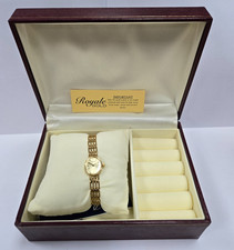 Royale Oval Gold Face 9ct Gold Ladies Wrist Watch with Display Box - BRAND NEW