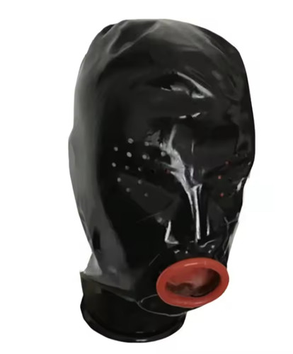 Unisex latex hood mask - unisex,