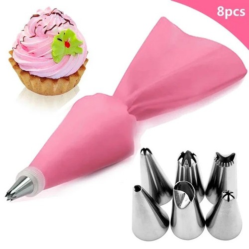 8pc set icing piping cream - 8pc,