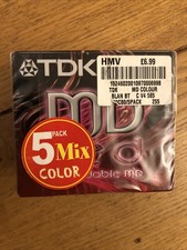Unused And Unopened Pack Of 5 TDK Recordable Minidiscs, 80 Mins Each