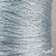SILVER BLUE METALLIC LUREX 4 PLY YARN 200g CONE HAND MACHINE KNITTING WEAVING