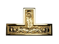 Masonic Set of 2 Thistle Gilt Past Master Levels for Apron-Scottish Constitution