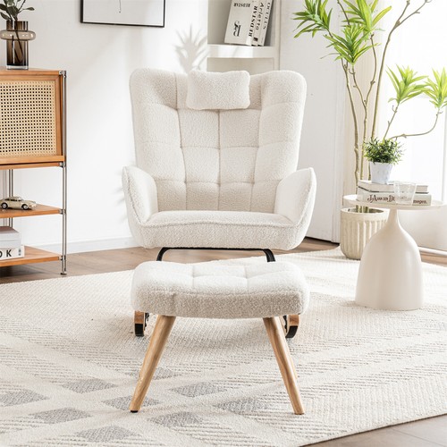 Rocking chair with - rocking, footstool
