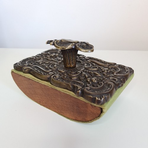 Vintage brass ink - blotter, /