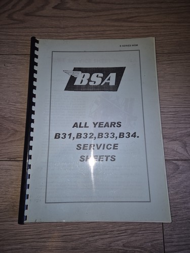 Reprint vintage bsa service - reprint, of